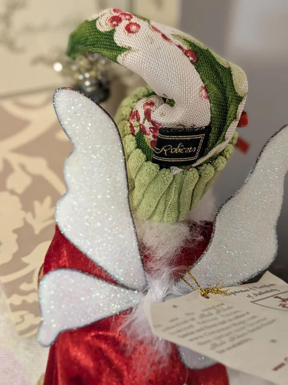 Mark Roberts Red & Green Holiday Elf Figurine - Decorative Home Holiday Accent